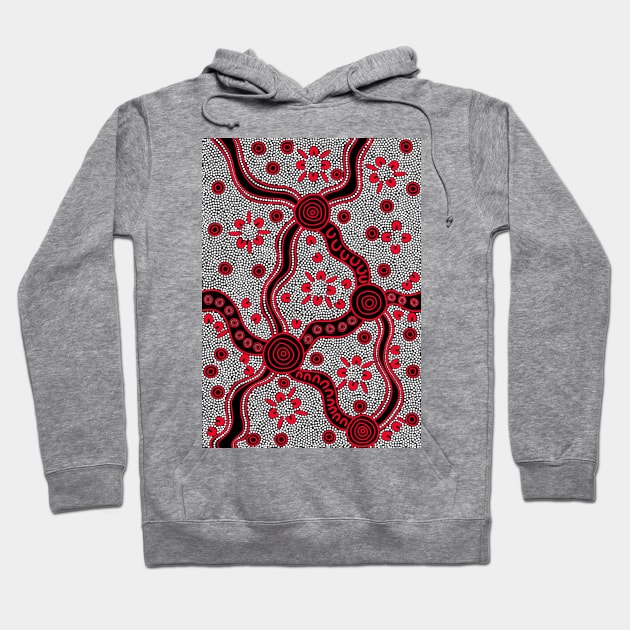 Aboriginal Art - Highlands Hoodie by hogartharts